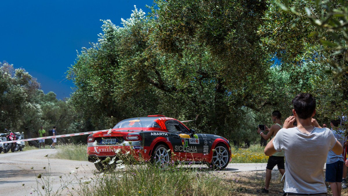 TeamAbarth's tweet photo. Tarmac, as it’s meant to be #Abarth124rally. The Scorpion at the 50th edition of the #50rallysalento. https://t.co/jdKpI4UZe2