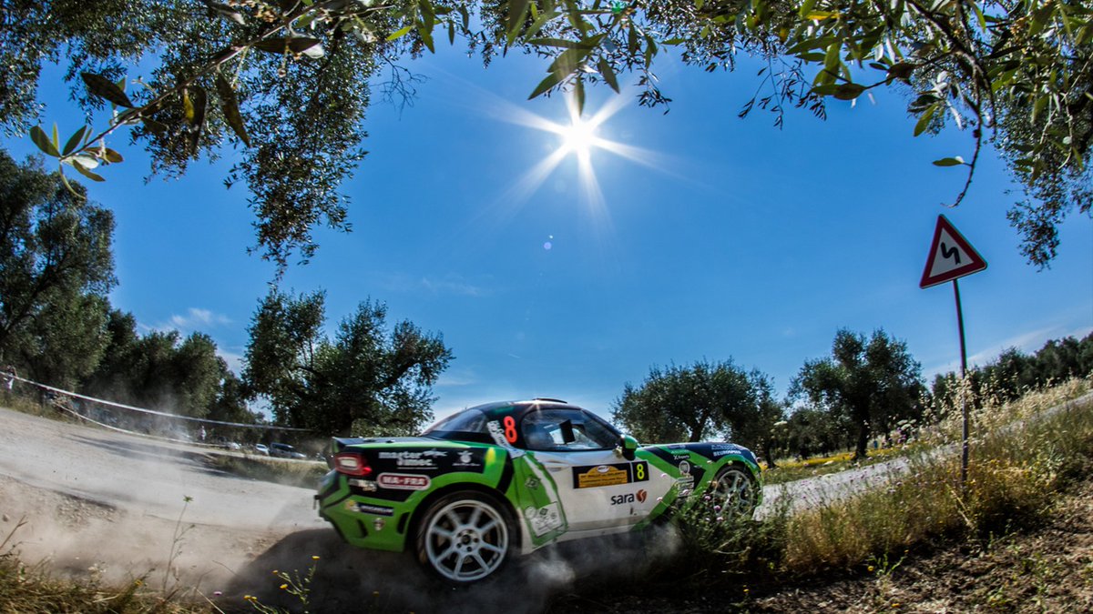 TeamAbarth's tweet photo. Tarmac, as it’s meant to be #Abarth124rally. The Scorpion at the 50th edition of the #50rallysalento. https://t.co/jdKpI4UZe2
