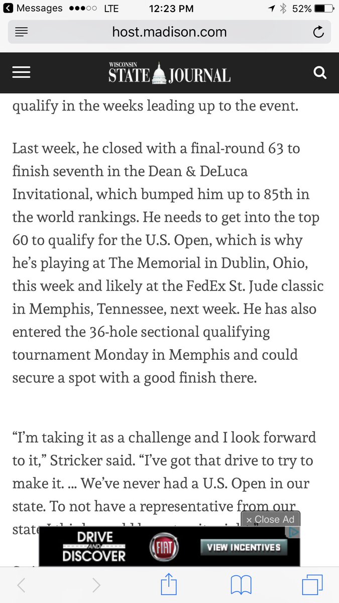 ROZgolfer23's tweet photo. LET'S go Stricker kick the USGA @usopengolf right in the @$$ for not giving you an exemption #PlayYourWayIn https://t.co/OEHY5NZnfJ