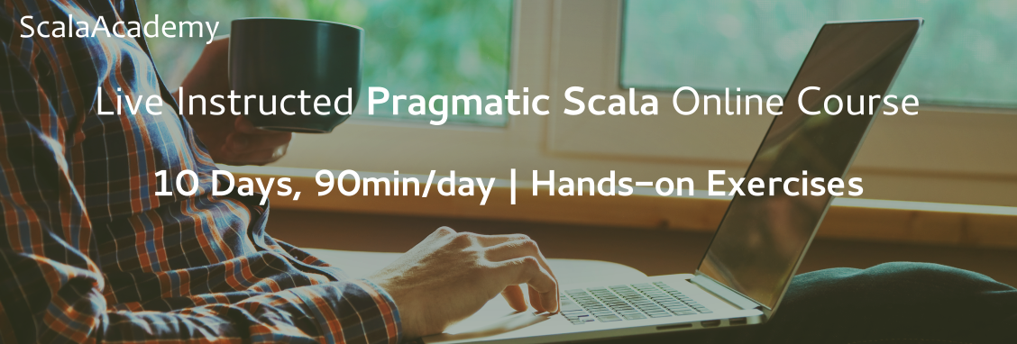 ScalaAcademy's tweet image. Learn #Scala in 2 weeks, 90min/day! - Take the &quot;Pragmatic Scala&quot; course starting next Monday: scala-academy.com/order/live-cou…