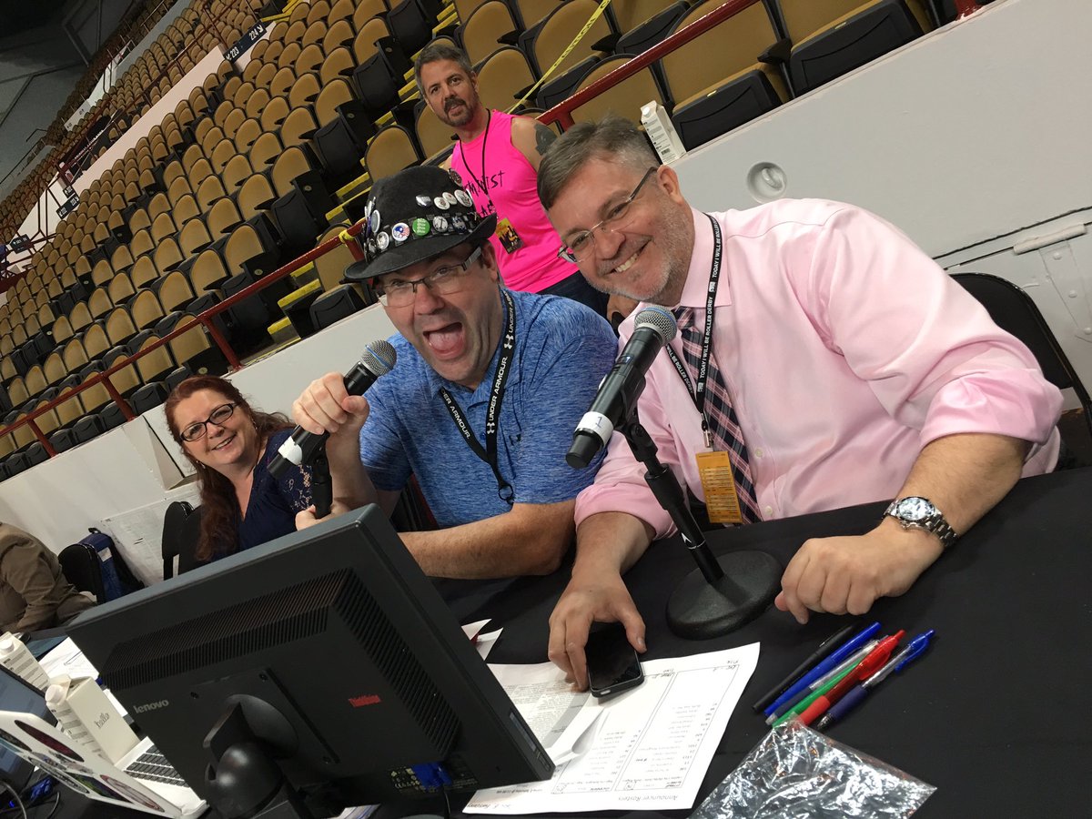 C8K3x's tweet photo. BJ Tallywacker, @CecilBPuffdaddy and Bobby Narco at #MidwestBrewHaHa2017 calling @CCDerbyDolls v @Rage_CityRG https://t.co/pq2pN2eFcM