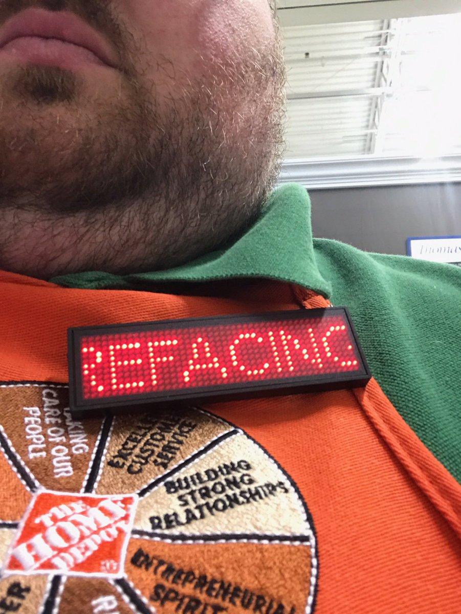 Got a lead today using new LED name tag! Getting a lot of compliments on it in the store.
