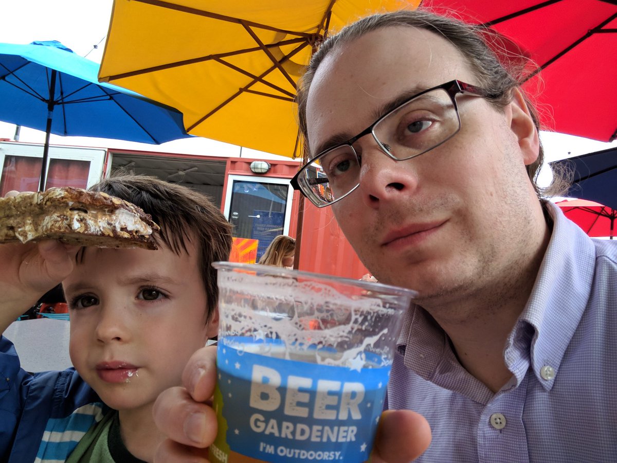 nathanjw's tweet photo. Great day for a fluffernutter in the beer garden. #slumbrew https://t.co/B8znW1PGkE