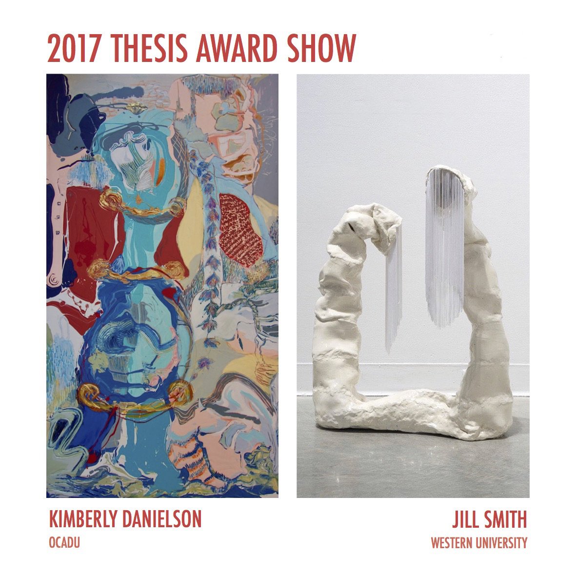 akimboart's tweet photo. 2017 Thesis Award Show #JillSmith June 3 & #KimberlyDanielson June 17 https://t.co/viYzoxxuiO @akinprojects @gravenfeather @_ARTiculations_ https://t.co/4syUHE2j7T