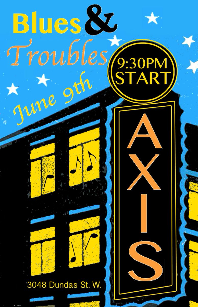 Jun 9 we're <a href="/AxisGrill/">Roger</a> come eat, drink + be merry with us! <a href="/TOBluesSociety/">Toronto Blues Society</a> <a href="/DundasWestBIA/">Dundas West BIA</a> @junction_bia <a href="/junctionTO/">The Junction, T.O.</a> <a href="/TorontoLIVE_/">Toronto LIVE!</a>