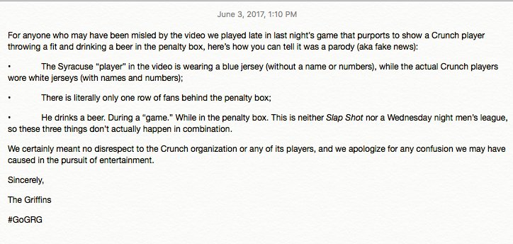 griffinshockey's tweet photo. Read below for a statement on a penalty box video played during last night's game. ⤵️ https://t.co/bVWo9ifQc0