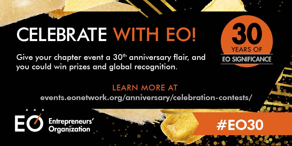 EntrepreneurOrg's tweet photo. EO members and chapters: Check out how you can take part in our 30th anniversary! #EO30 https://t.co/dKfv5nlZkL https://t.co/nls9SpVIkb