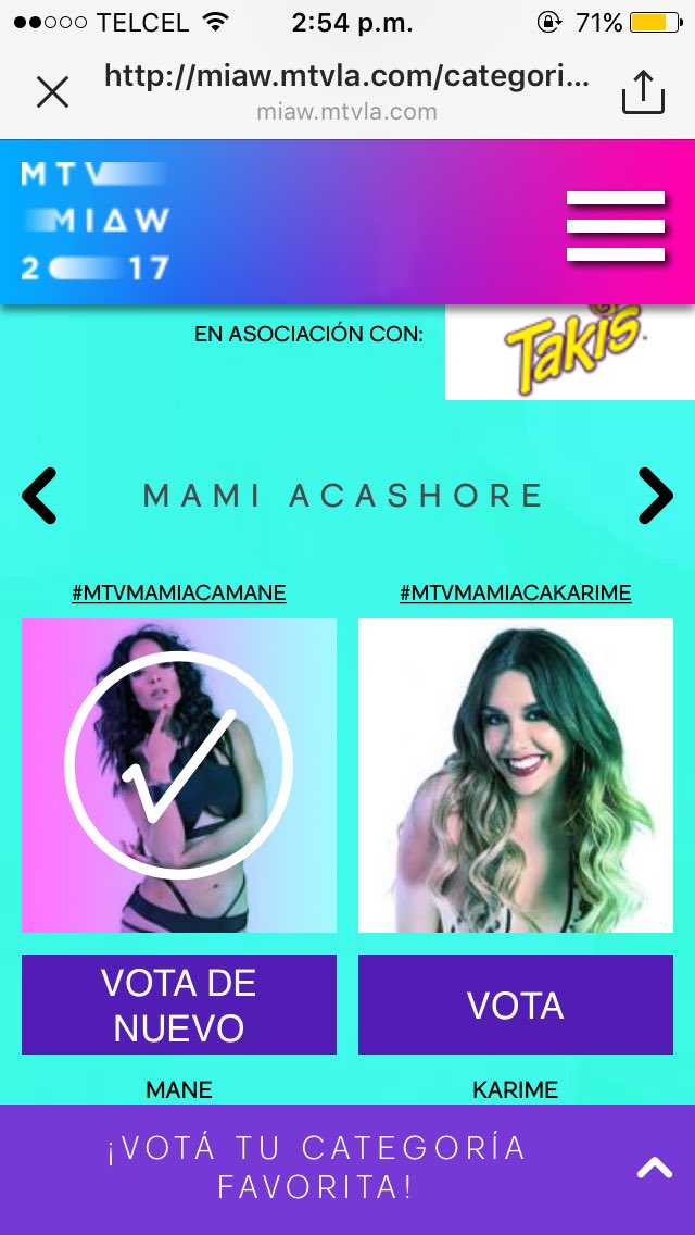 aadriana699's tweet photo. @manelyk_oficial #PREMIOSMTVMIAW #MTVMAMIACAMANE https://t.co/77z6WackDy