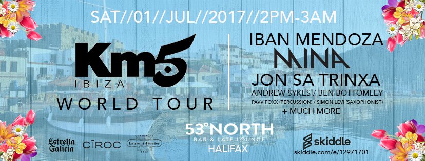 hKM5 tickets selling fast for our 3rd Birthday Party... <a href="/53degreesHX/">Riccis53DegreesNorth</a> <a href="/skiddle/">Skiddle</a> skiddle.com/whats-on/Halif… #halifax #KM5 #53degreesnorth