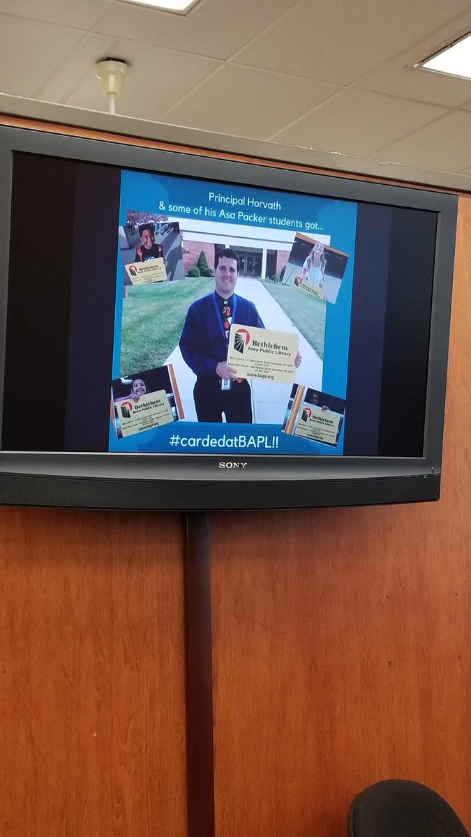 MrsSherman29's tweet photo. Look who we found @paBAPL ! @AsaPackerBASD principal and students! #BASDproud #SummerReading https://t.co/RMaaeKoYf1