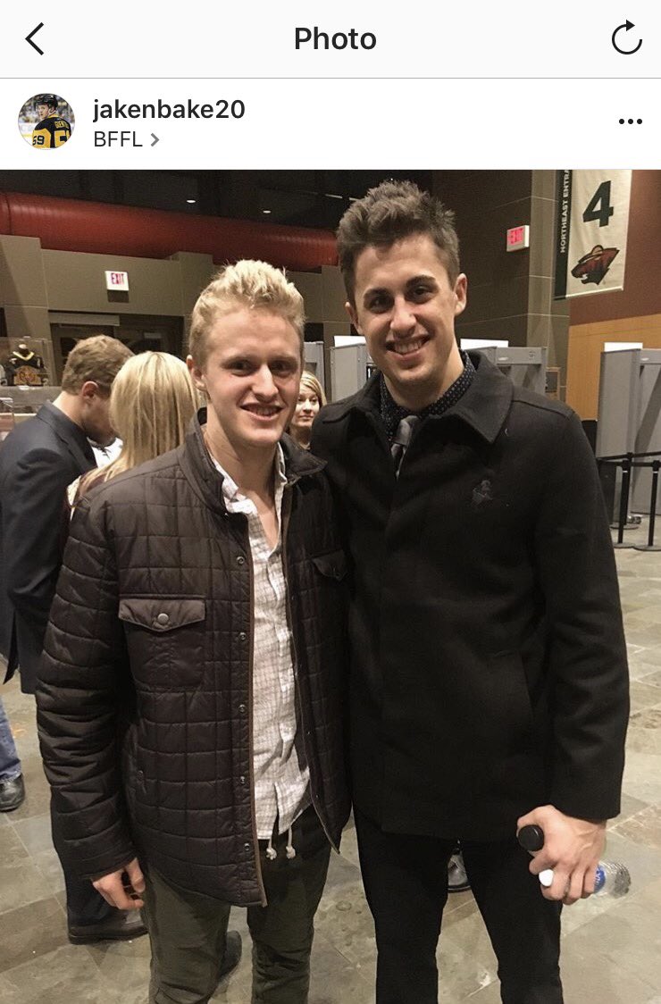 sdub2425's tweet photo. Is it just me or does Jake Guentzel and his roommate look like Beavis and Butthead???? @TheCBJArtillery https://t.co/YnMyIVu6Rd