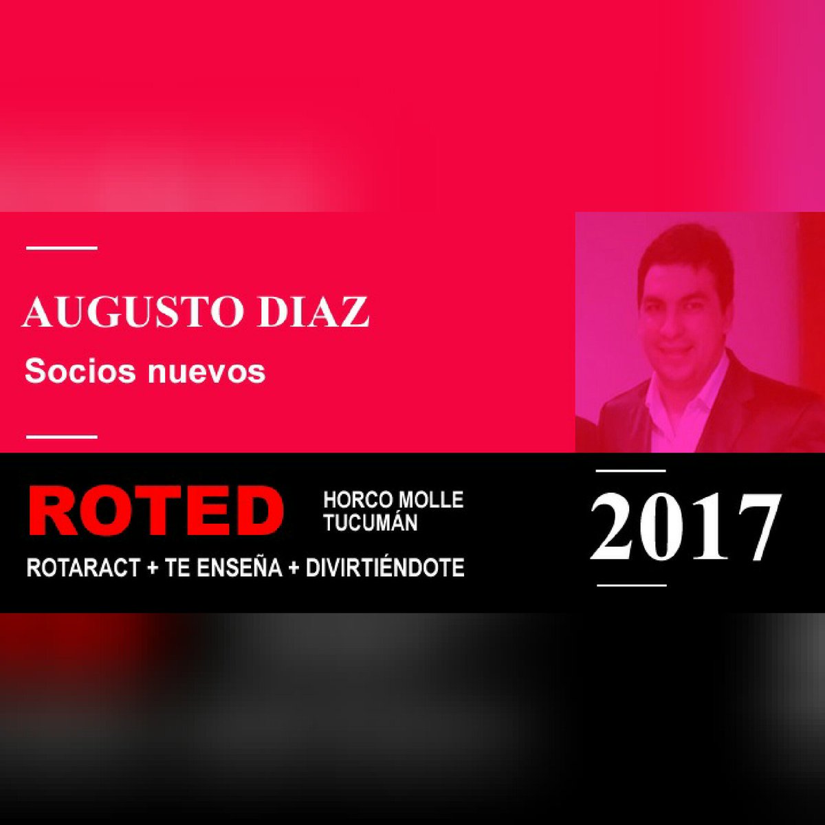 RCtucuman's tweet photo. @augustodiaz93 coordinador de la mesa de SOCIOS NUEVOS en nuestro #RoTED. https://t.co/9F07iIWPaH