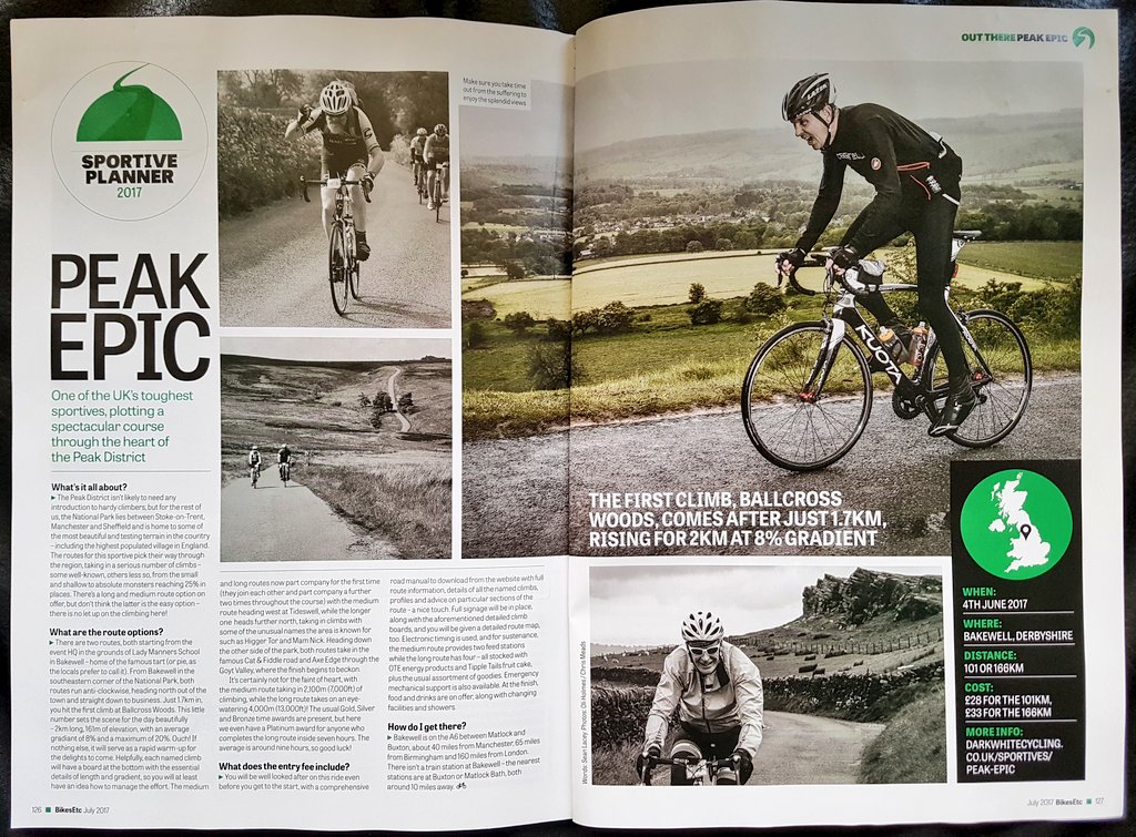 Latest @BikesEtcMag out now, my monthly piece on @DarkWhiteEvents Peak Epic #cycling #peakdistrict