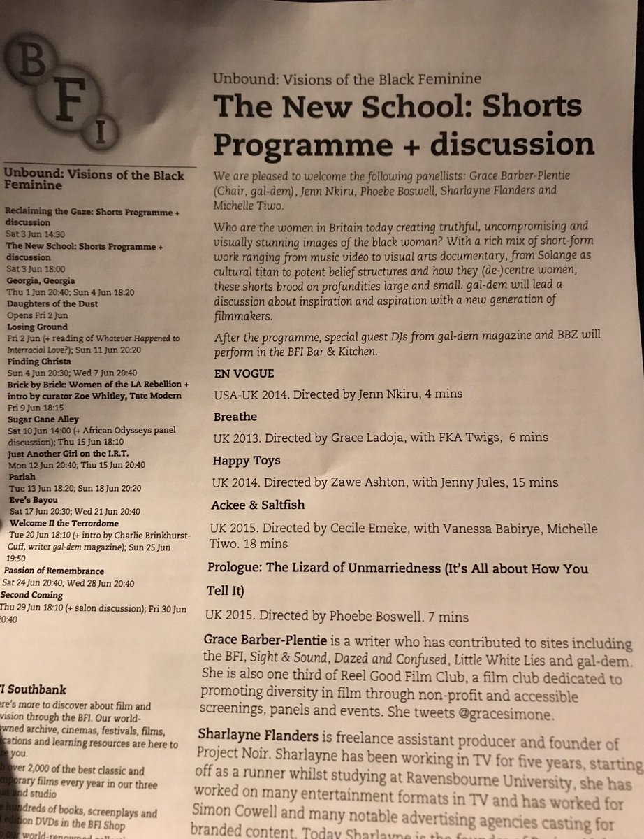 AsylumFeatures's tweet image. Very proud to see Happy Toys by @ZaweAshton back on the big screen @BFI for Unbound: Visions of the Black Feminine #TheNewSchool
