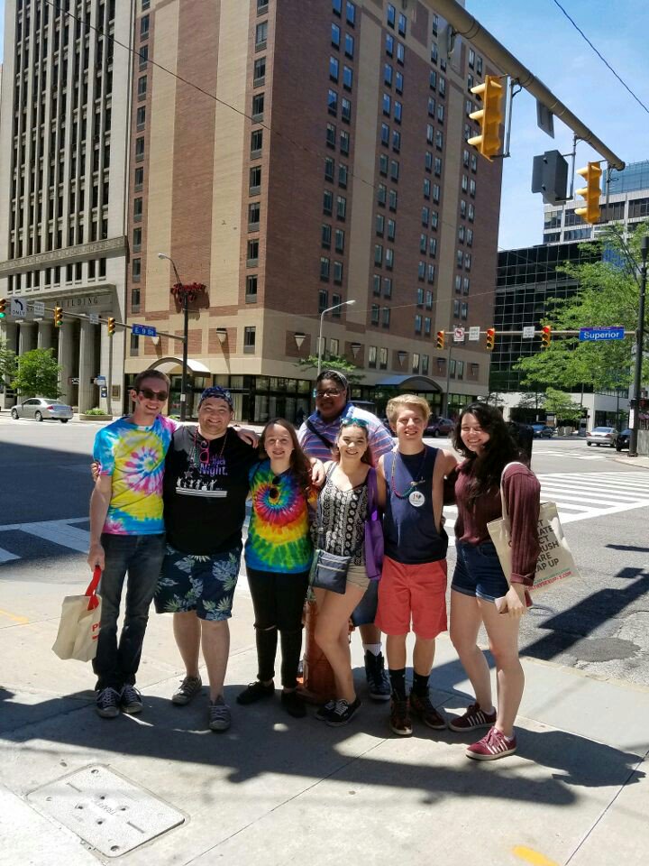 Squad pic at PRIDE in CLE. #Prideishappening