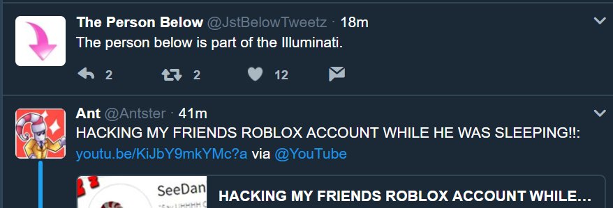 Ant On Twitter Hacking My Friends Roblox Account While He - my account got hacked roblox part 2