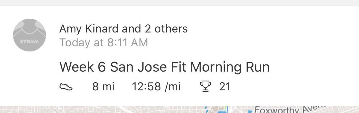 ABKinerd's tweet photo. @NutsAndBoltsSP Week 6 run of 8 miles! 23 miles for the week #RunWithTheMarines #stillfearless50 #itsa26.2thing https://t.co/wQRdh2XjSx