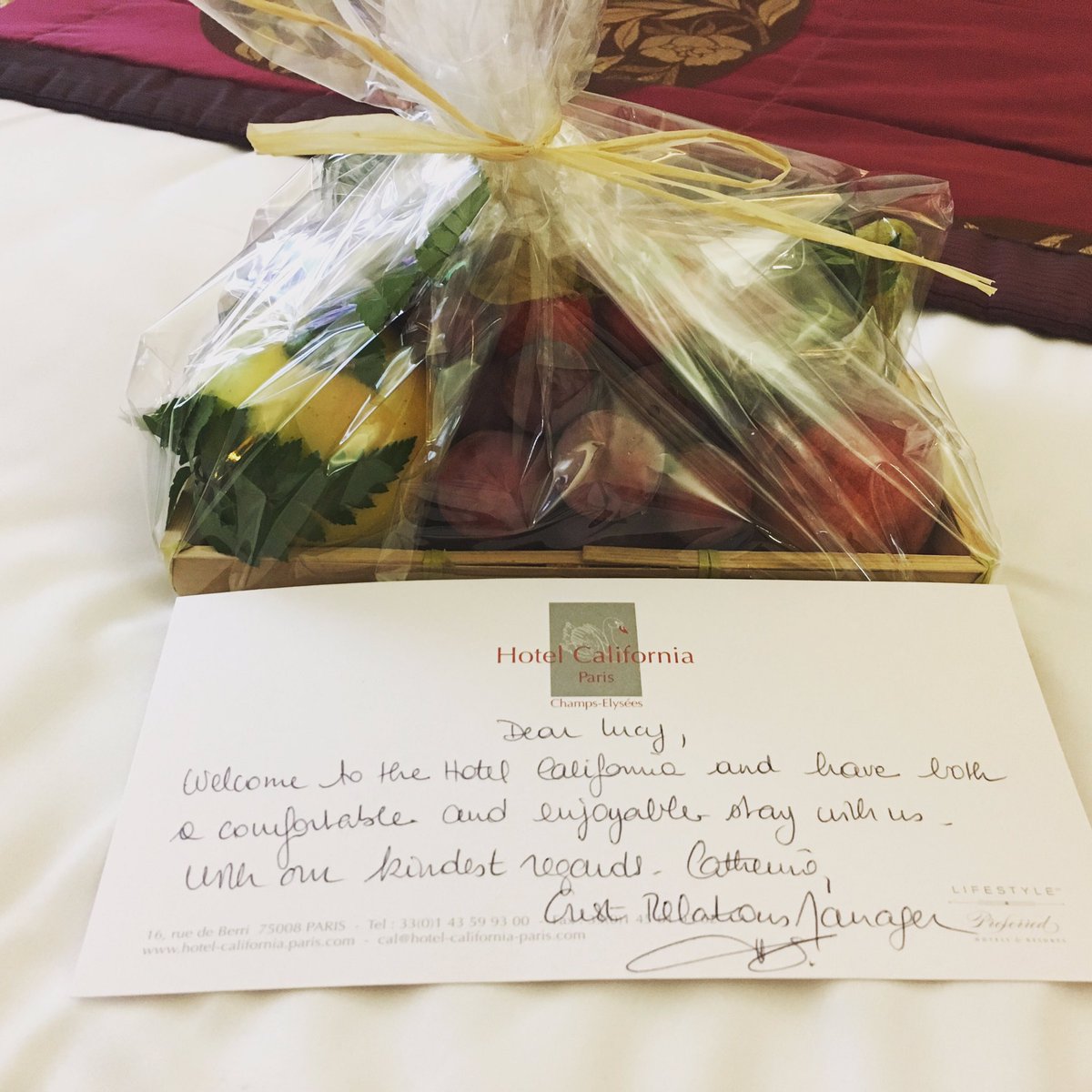 What an amazing welcome and stay at <a href="/LesHotelsDuRoy/">Les Hôtels du Roy</a> <a href="/California1923/">Hotel California</a>. Hitting the luxury brand hotspots today with our private chauffeur-fab!