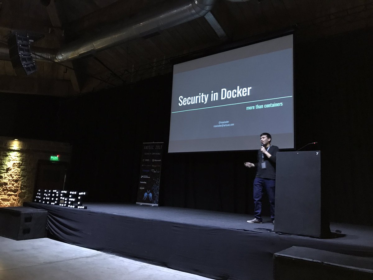 clucianomartins's tweet photo. #andsec @MaxiSoler seguridad en docker https://t.co/n4Y4nhL6hB