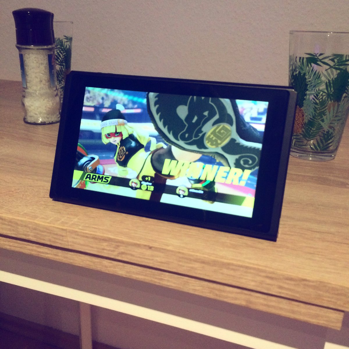ana_abbbbbbb's tweet photo. Playing #ArmsGlobalTestpunch ! #testpunch Once again, Nintendo delivering an amazing game! Looking forward for ARMS! https://t.co/sc85smtb9X