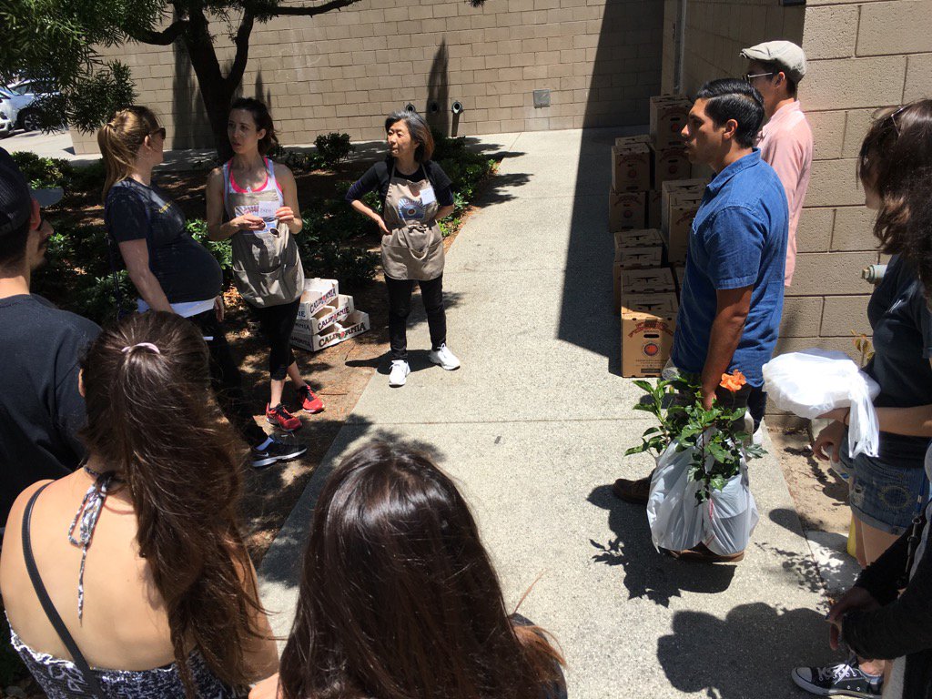 AaronFreemanFox's tweet photo. @calpolypomona #farmersmarket class visits @TorranceCA and meets @foodforwardla #gleaning for #hungerrelief @CPPAgri https://t.co/b6ZGA7vdFb
