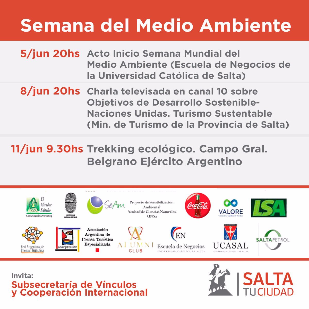 Const__Figueroa's tweet photo. Desde @MuniSalta adherimos al Día Mundial del Medio Ambiente establecido por @ONU_es en 1972; se celebra el 5 de Junio desde el a��o 1973 https://t.co/bxR8GXeA3a
