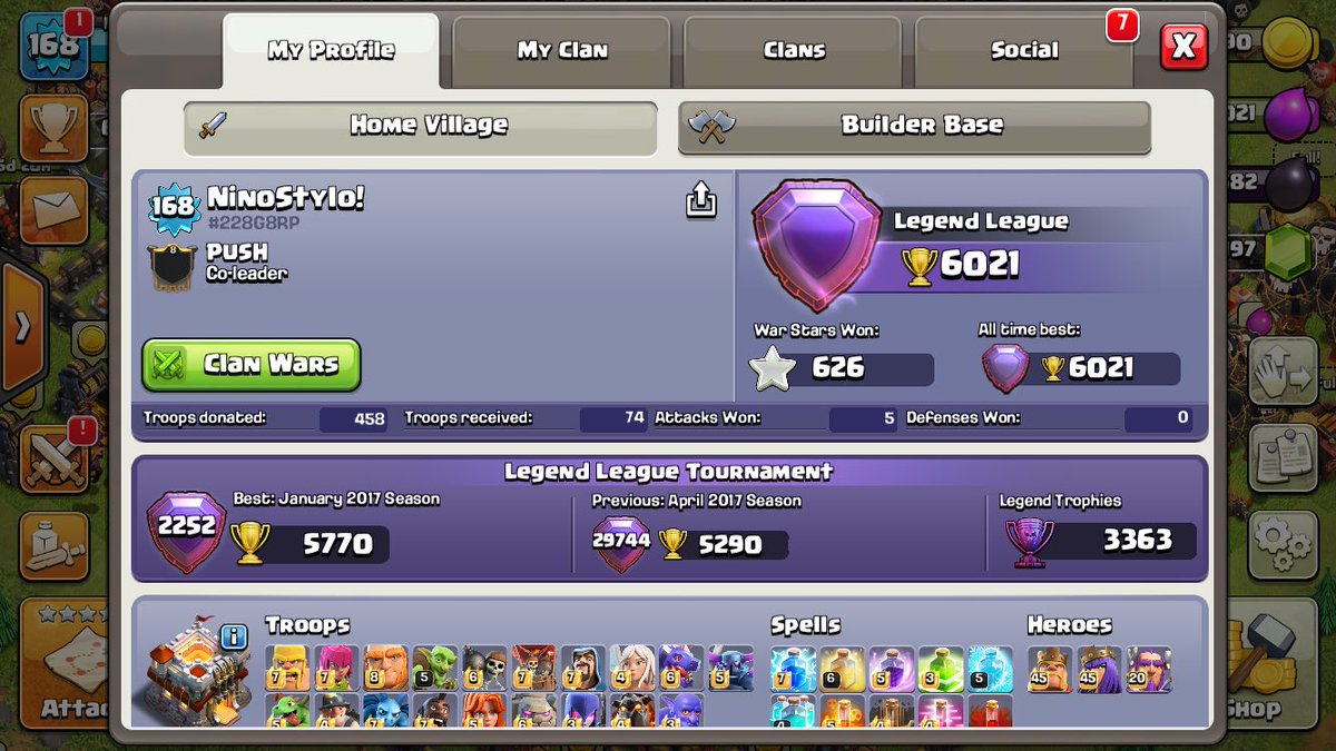 cocNinostylo's tweet photo. Finally made it, what a challenge it was ☁️☁️☁️, thanks to the PUSH family for the support #ClashOfClans #gamer #supercell @imlecko https://t.co/OrpI3o8hRP