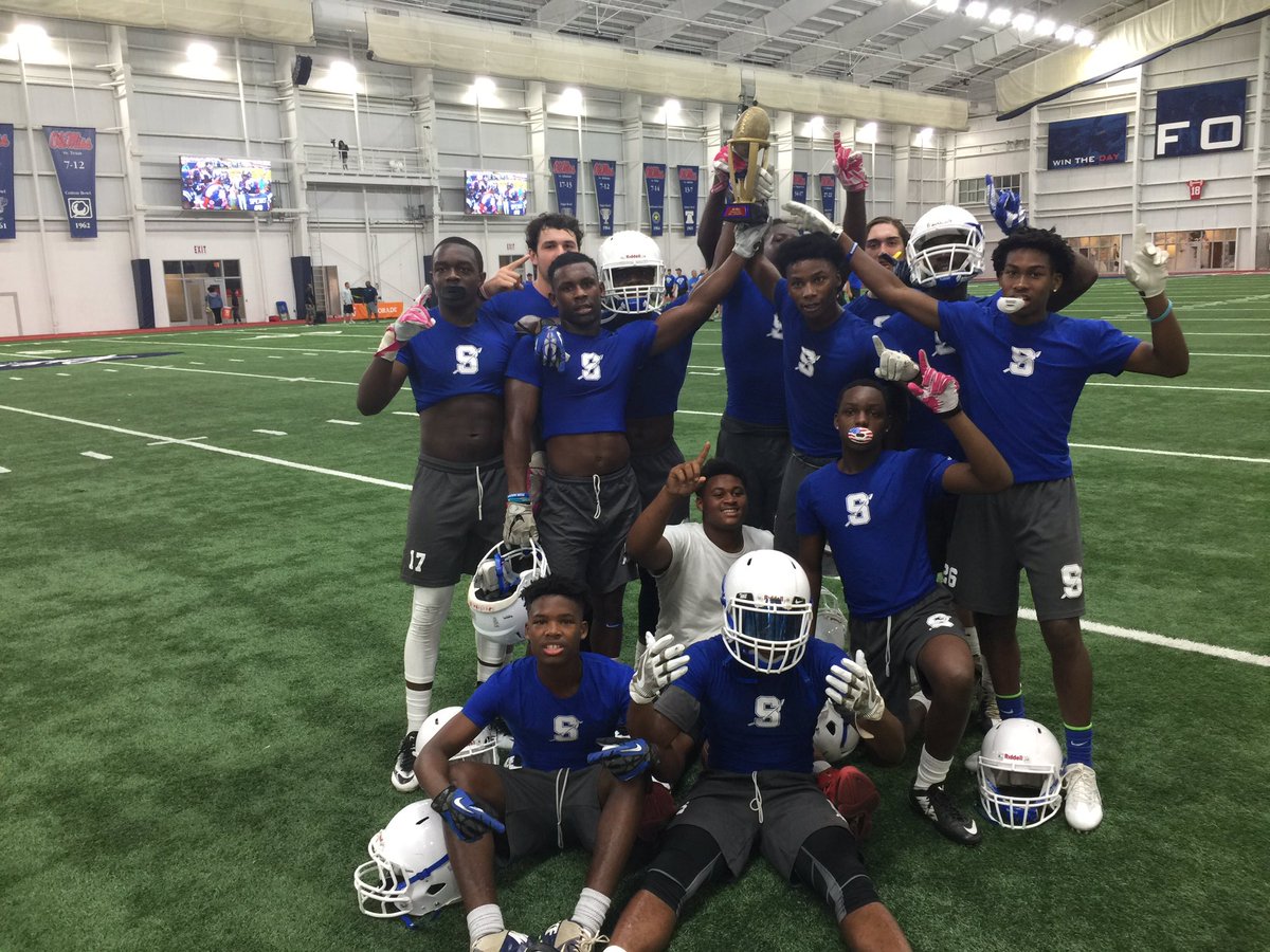 SHS_Warrior_FB's tweet photo. @OleMissFB 7 on 7 Champs!! Proud of how these guys competed today.  5-0 https://t.co/J9oih0irzI