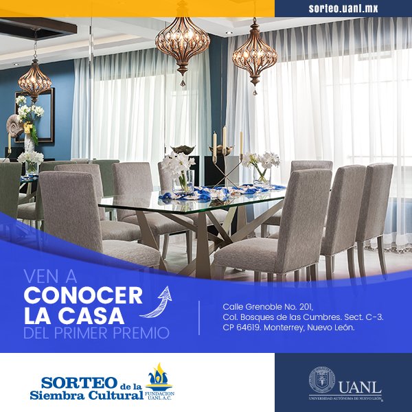 Sorteo_UANL's tweet photo. ¿Ya conoces la que puede ser tu nueva casa? Visítala de 9 am a 7 pm de lunes a domingo.
https://t.co/ew61gykYbe https://t.co/QTDpkYAiI0