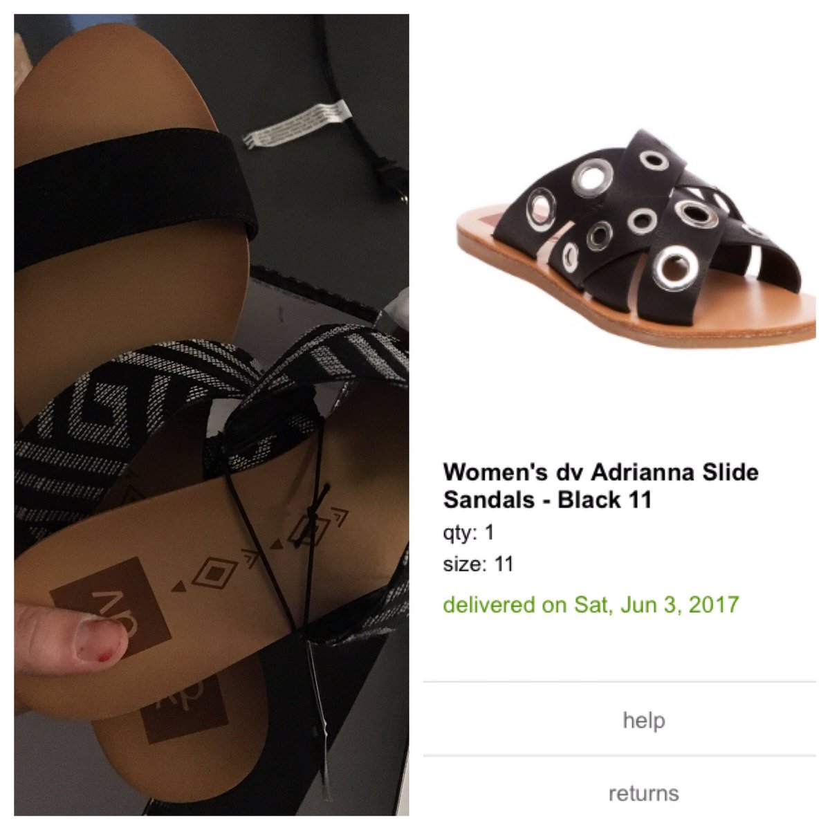 CNDummitt's tweet photo. @Target do these look like the sandals I ordered? https://t.co/Swsq9IzI0b