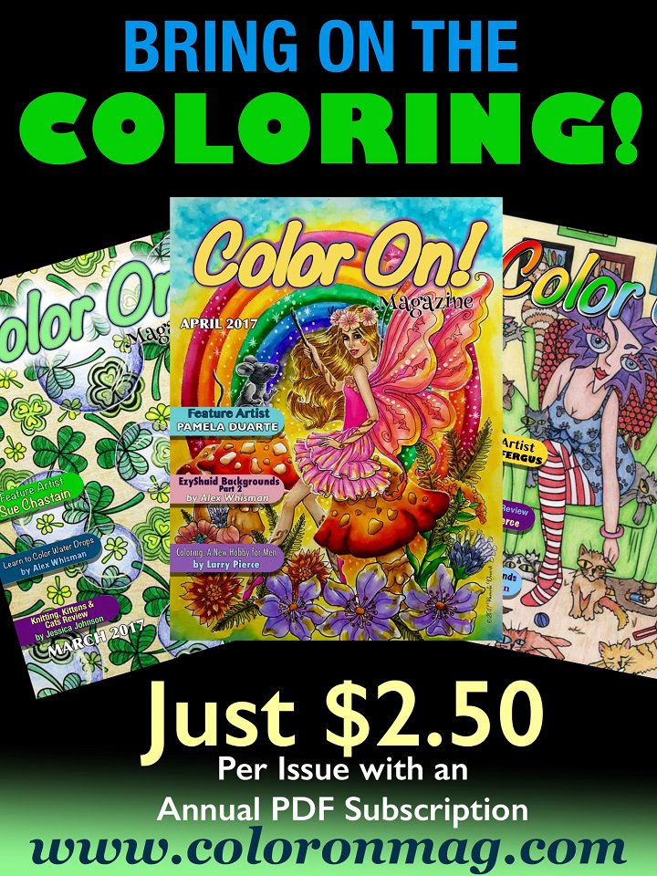Did you know that if you order the annual DIGITAL subscription to Color On! Magazine each issue only costs $2.50? #AdultColouring