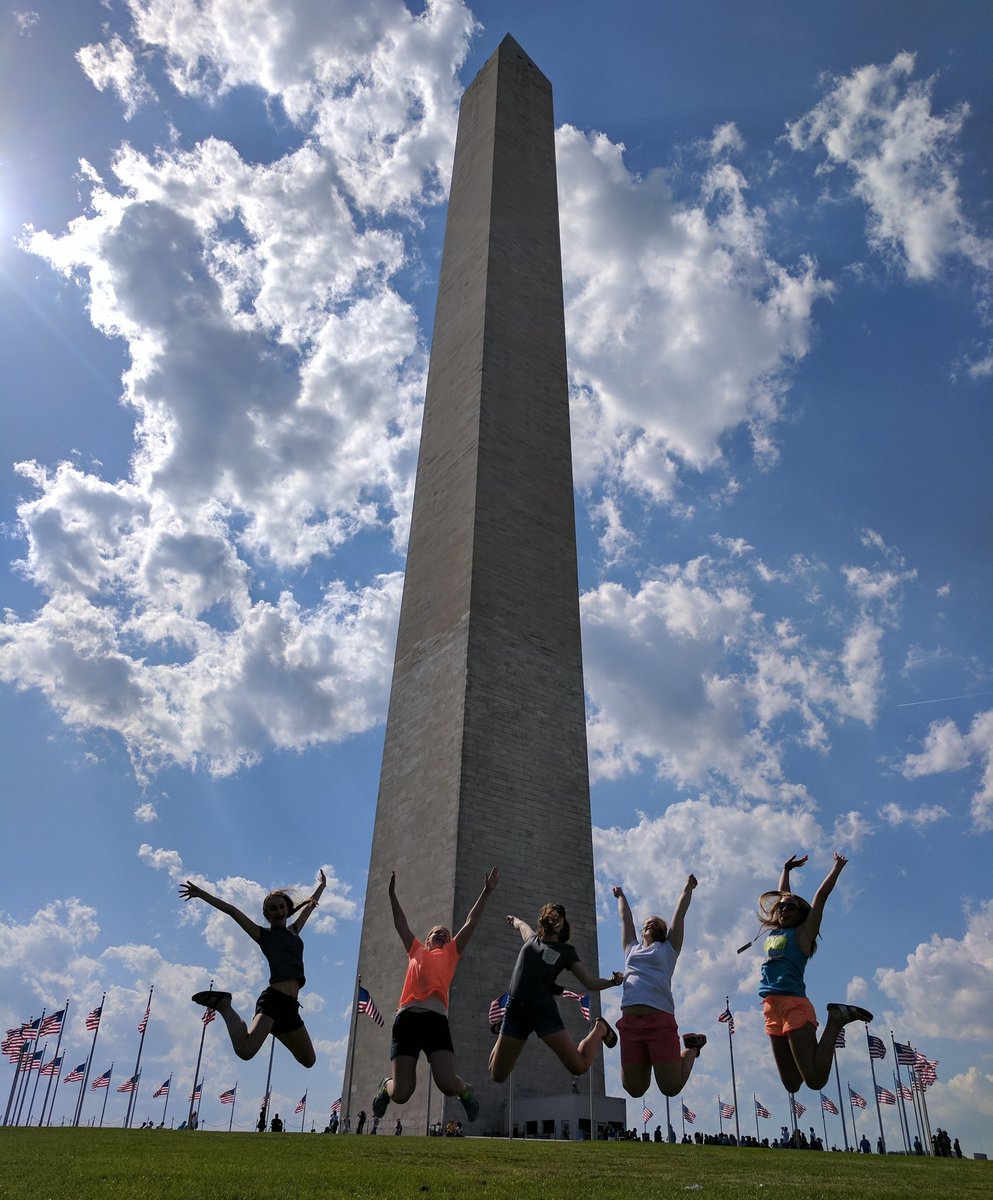 bradyjayolson's tweet photo. Jumping for joy as we love DC! #washingtonmonument #worldclassrooms #wcindc #aberdeenroncalli https://t.co/wqXBRbSUEF