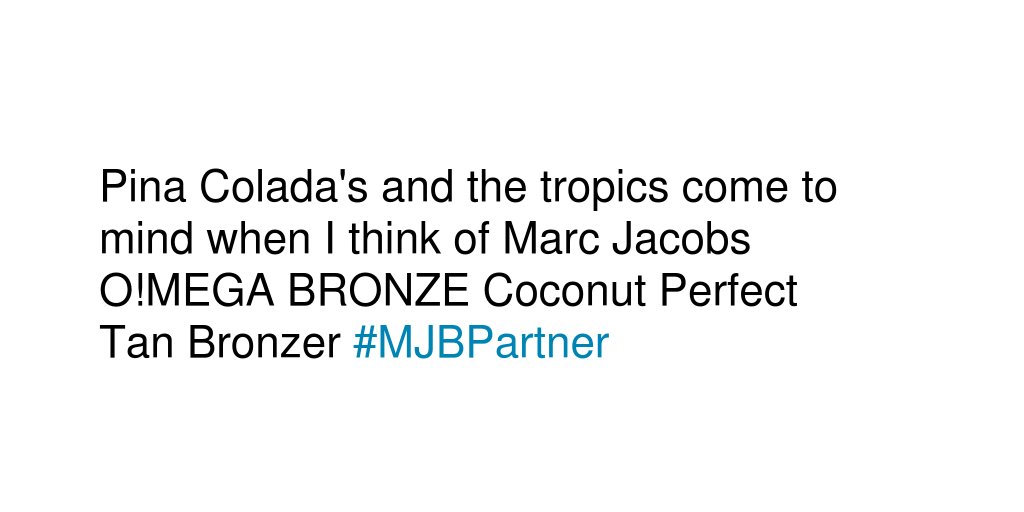 IvoryRoze's tweet photo. What memories come to mind when you smell coconut? Make sure you mention Marc Jacobs O!MEGA BRONZE Co... #MJBPartner https://t.co/pFDfmnFoiQ