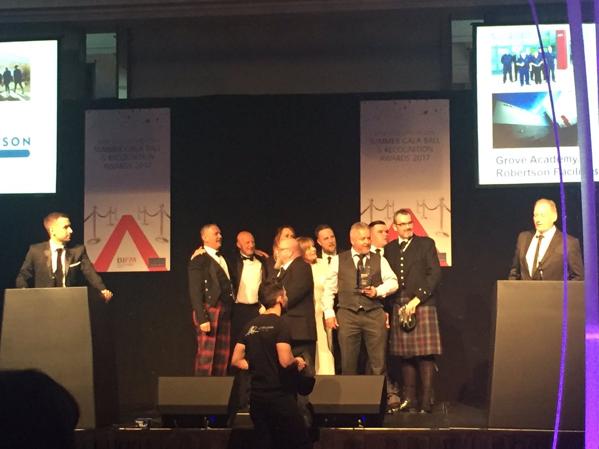 Congratulations to <a href="/RobertsonGroup/">Robertson</a> for winning BIFM Scotland's FM Team of the Year 2017 sponsored by <a href="/SearchRecruits/">Search</a> at #BIFMScotlandAwards!