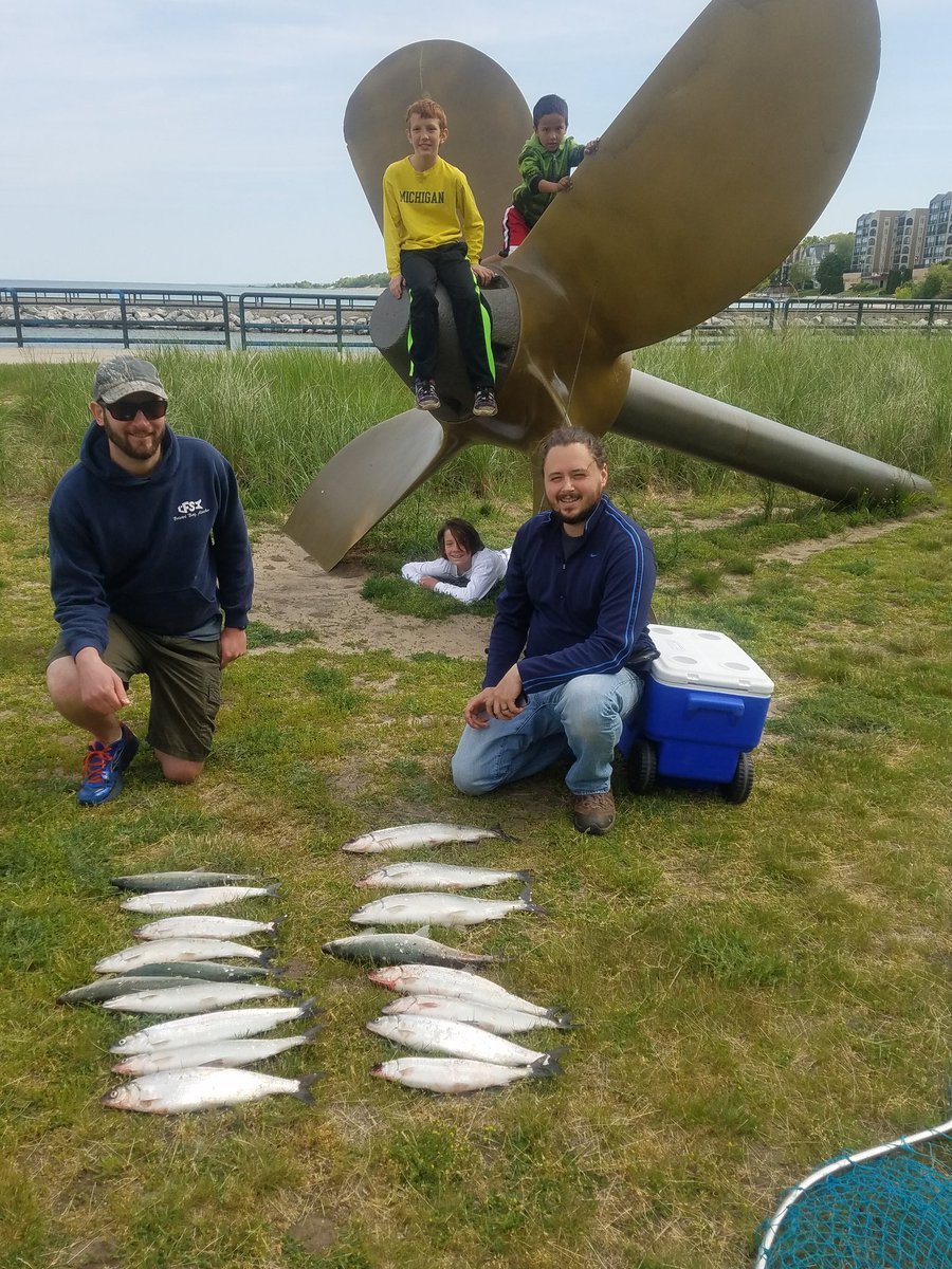 JonasJory's tweet photo. Crazy fun Cisco crew fishing at Charlevoix this AM @Wes_Larson1 @KevinDonner3 https://t.co/O70uX0Ik5x
