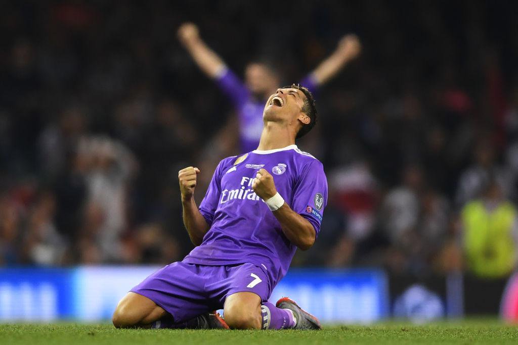 SkySportsPL's tweet photo. A 4th Champions League title for Cristiano Ronaldo 🏆

He's also scored in three finals now, the first player to do so!

#UCLFinal https://t.co/guD8NmBSCD