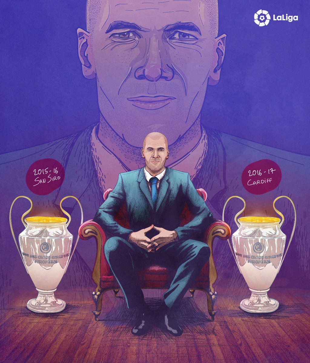 LaLiga's tweet image. 🏆 Mister 👑 Zidane 🏆