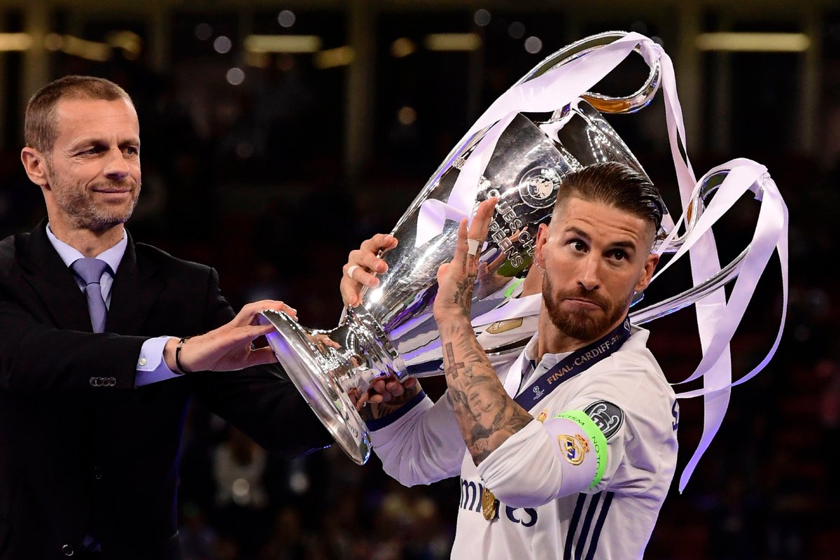 Ramos: "We had a date with history. I'm so proud of this team, we did it." #UCLfinal