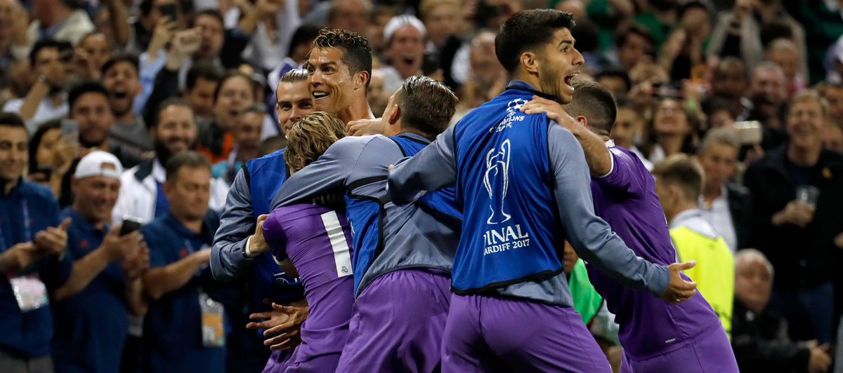 realmadrid's tweet photo. 🏆 #CHAMP12NS
1-4: ¡El #RealMadrid hace historia y gana la Duodécima!

👉 https://t.co/0LRzZx4pm7

#HalaMadrid https://t.co/AjZGBwmRFE