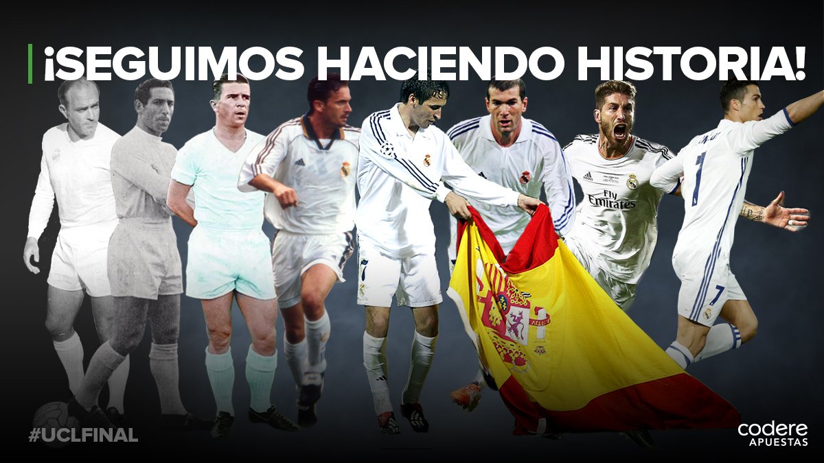 CodereApuestas's tweet photo. ¡La historia está para escribirla y para superarla! #HALAMADRID https://t.co/drQqQZBwbX
