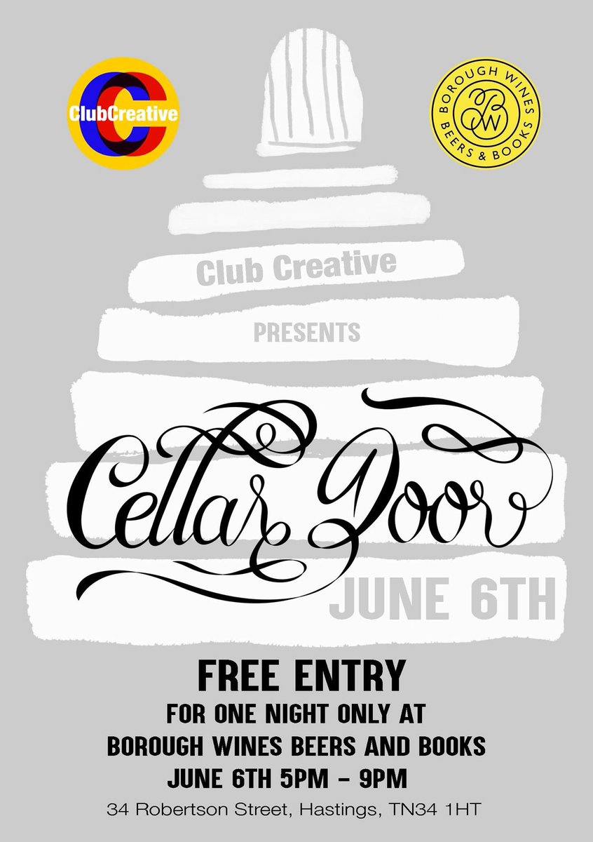 UoBClubCreative's tweet photo. Don't forgot Tuesday at Borough Wines !! Club Creative Presents Cellar Door https://t.co/T9AW8jC3Jl
