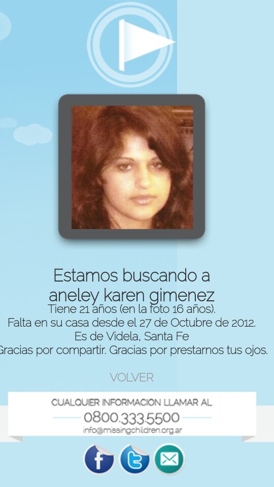 SolidarioRt's tweet photo. Missing Children Argentina está buscando a aneley karen gimenez https://t.co/PM9QHIetp4 #SantaFe https://t.co/IO1XQNGIuS