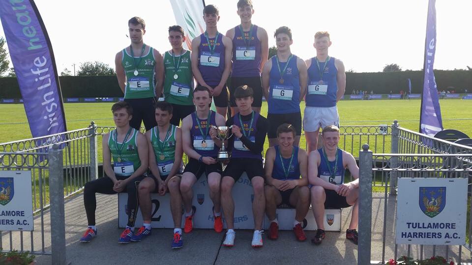 National senior 4x100m schools champions. Well done David, Sam, Luke and Aaron <a href="/irishathletics/">Athletics Ireland</a>