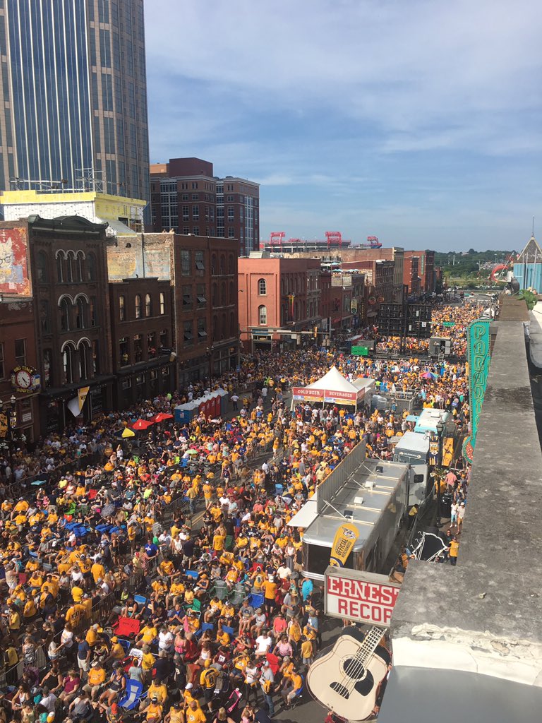 In my short time covering hockey, I have never seen anything like this. Nashville is ridiculous right now.
