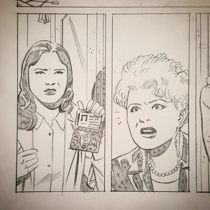 Rivera and Ramone 💜💜 #hawkeye #marvel #comics #pencils #art 