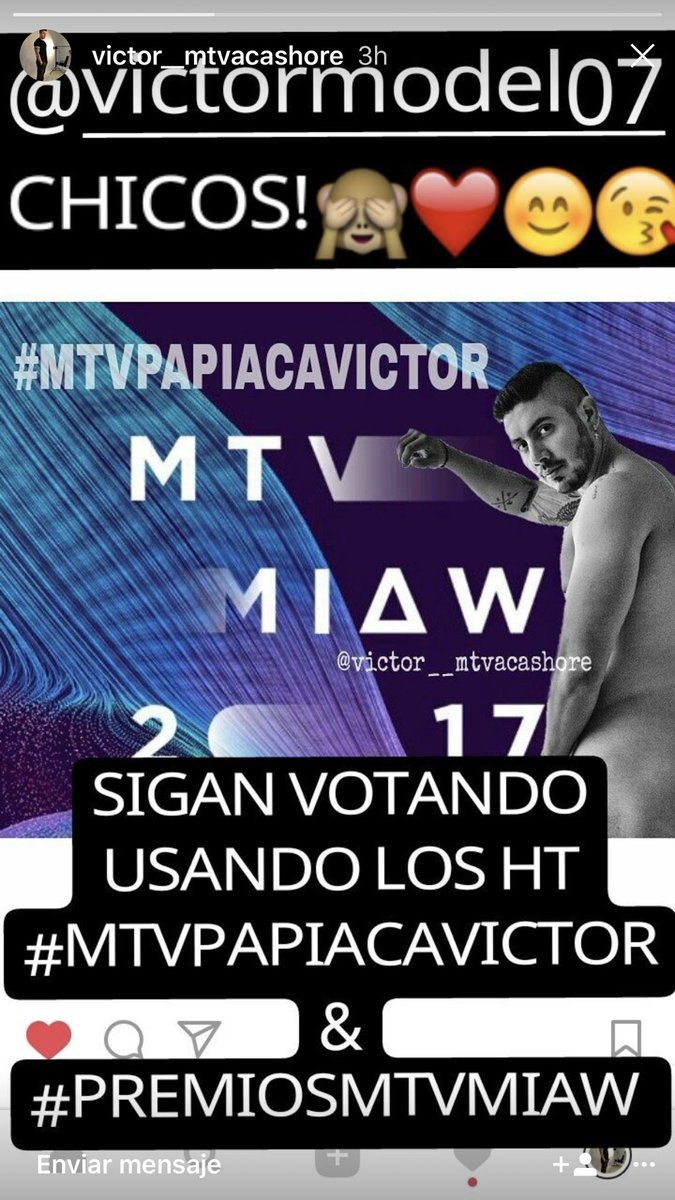 CRISOFICIIAL's tweet photo. Amigos xfa regálenme su voto en los #PremiosMTVMIAW2017 por @Victor_Acashore como #MTVPAPIACAVICTOR ÉCHENME LA MANO ES MI CARNAL 👊🏾 https://t.co/mRHBym9wRT