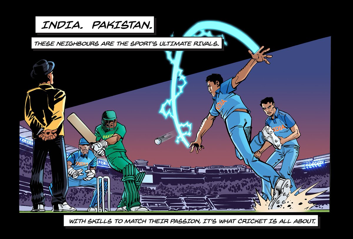 ICC's tweet photo. It's the day of one of cricket's biggest matches!  

Who do you think will come out on top?

RT: India
❤️: Pakistan

#INDvPAK #CT17 https://t.co/kKe2O24ypO