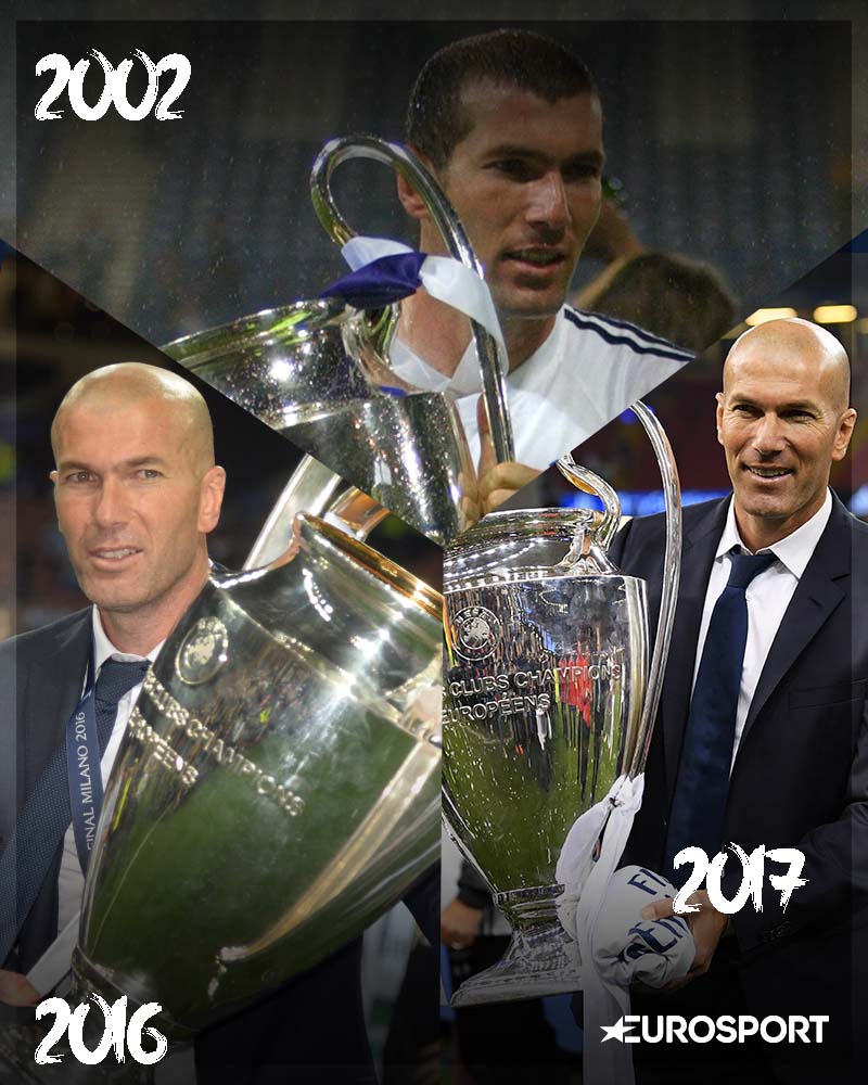 Eurosport_IT's tweet image. #ChampionsLeague e #Zidane: un feeling molto particolare... 2002, 2016, 2017! 🏆🏆🏆