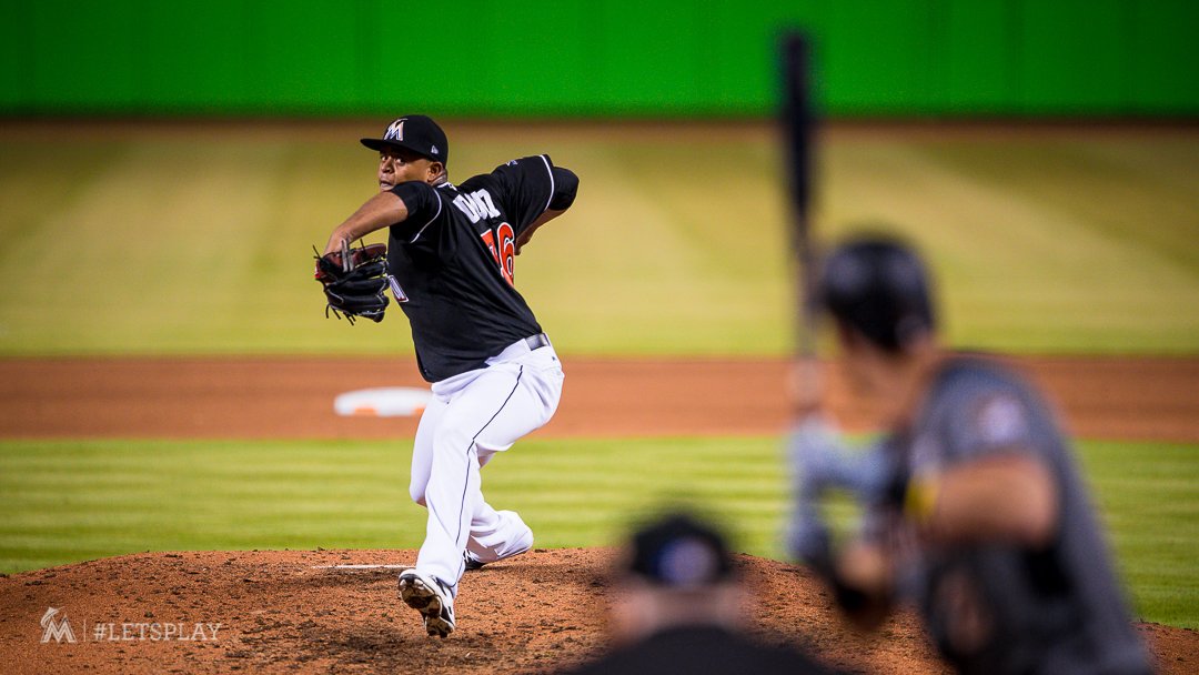 Marlins's tweet photo. HE DID IT! 🙌

Edinson Volquez has thrown his first career no-hitter and the 6th in #Marlins history! https://t.co/DTYLnYySRN