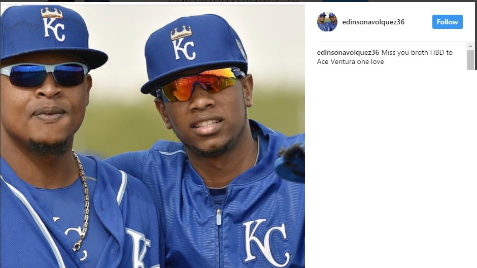 MLBNetworkRadio's tweet photo. Earlier today Edinson Volquez posted this to his instagram... Then he goes out and throws a no-hitter https://t.co/Ap3kk2ZL56